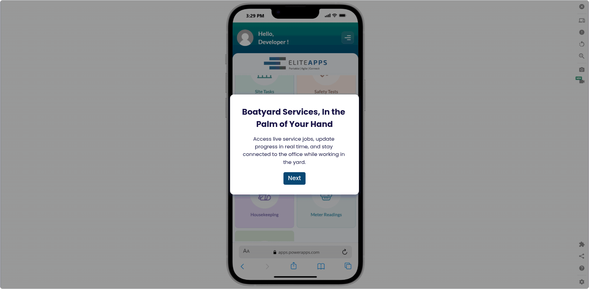 EliteMarinas Demo: Boatyard Services in our Marina App, EliteApps