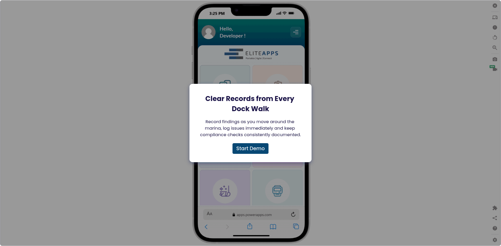 EliteMarinas Demo: Dock Walks in EliteApps